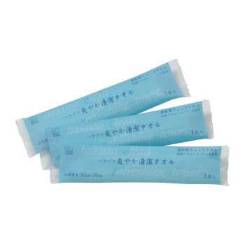 ハクゾウメディカル ハクゾウ爽やか清潔タオル(小判) 100本入 3394082【送料無料】