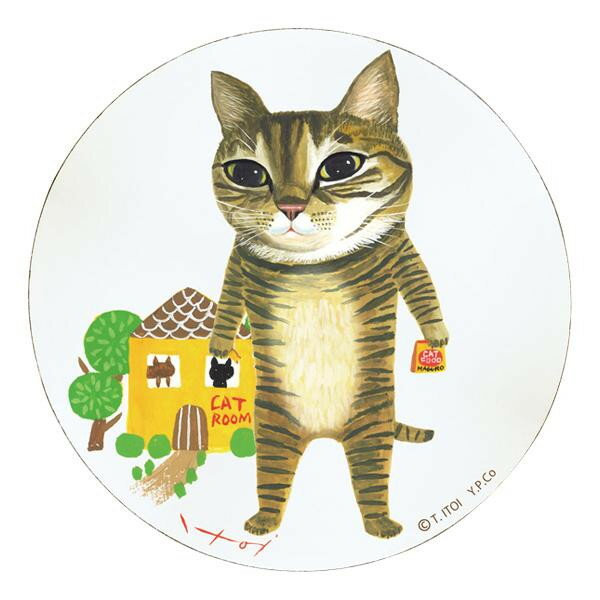 【ポイント5倍！BLACK FRIDAY限定！】 ユーパワー 糸井忠晴 木製ラウンドアート 「きなこ(Mサイズ)」 I..