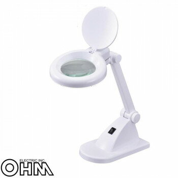 【エントリーで★全品ポイント5倍★】 オーム電機　OHM　ルーペ付きLEDスタンドライト　エルズーム　DS-L..