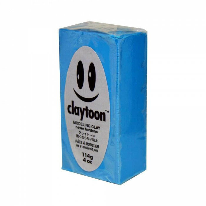 MODELING CLAY(モデリングクレイ)　claytoon(クレイトーン)　カラー油粘土　スカイ　1/4bar(1/4Pound)　6個セット【送料無料】