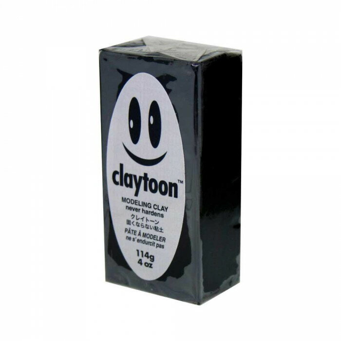 MODELING CLAY モデリングクレイ claytoon クレイトーン カラー油粘土 ブラック 1/4bar 1/4Pound 6個セット【送料無料】