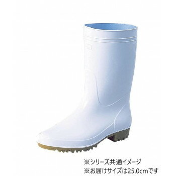 福山ゴム工業 耐油衛生長靴　アメ底25.0cmホワイト BB14300【送料無料】