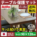 テーブルマット 透明 奥行90cm×幅120cm / クリアマット テーブルクロス 透明マット ビニールクロス デスクマット ビニール キズ防止対策 テーブル保護 クリア 国産 日本製 汚れ防止対策 透明テーブルマット 送料無料 a-life エーライフ