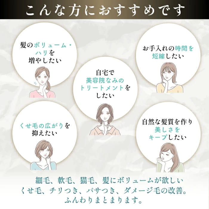 【特許申請中】 サロン専売品 アウトバストリートメント お試し 2個セット 美容院専売 自宅 ヘアートリートメント 洗い流さないトリートメント ヘアマスク 使い切り 美容室専売 ヘアトリートメント 髪の毛 さらさら ケラチントリートメント 傷んだ髪 うねり髪 くせ毛 MA-1 a-marche-10000083 A-マルシェ サンプル画像3