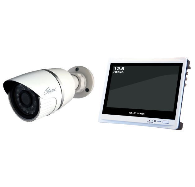 コロナ電業 TELSTAR 「 AHD2.0 屋外カメラ ・ モニター一体型 ハードディクレコーダー ・ 20mケーブル セット 」TR-H205 ＆ AVR8124HM セット　防犯カメラ 監視カメラ