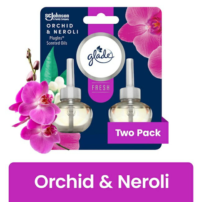送料無料 芳香剤 部屋 お部屋の芳香剤 部屋用 芳香剤 glade Pluginns Refill 2個入り Orchid & Neroli グレード プラグイン リフィル 詰替用2個入り アメリカ芳香剤 玄関＃Air Wick
