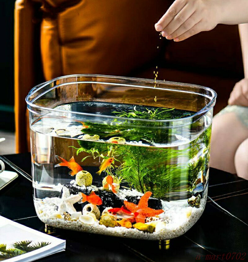 【楽天スーパーSALE】水槽 金魚鉢 おしゃれ 高透明 PET素材 大きいサイズ/特大サイズ 卓上 透明 鉢 鉢 テーブル 爬虫類 カニ 暮らし 亀 金魚 部屋 アクセサリー オフィス多機能