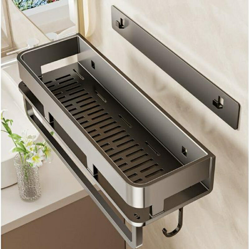 浴室ラック キッチン 強力 バスラック 浴室用品 シャンプー リンス 石鹸 ボディーソープ スポンジ タオルハンガ 収納 置き場 お風呂用品