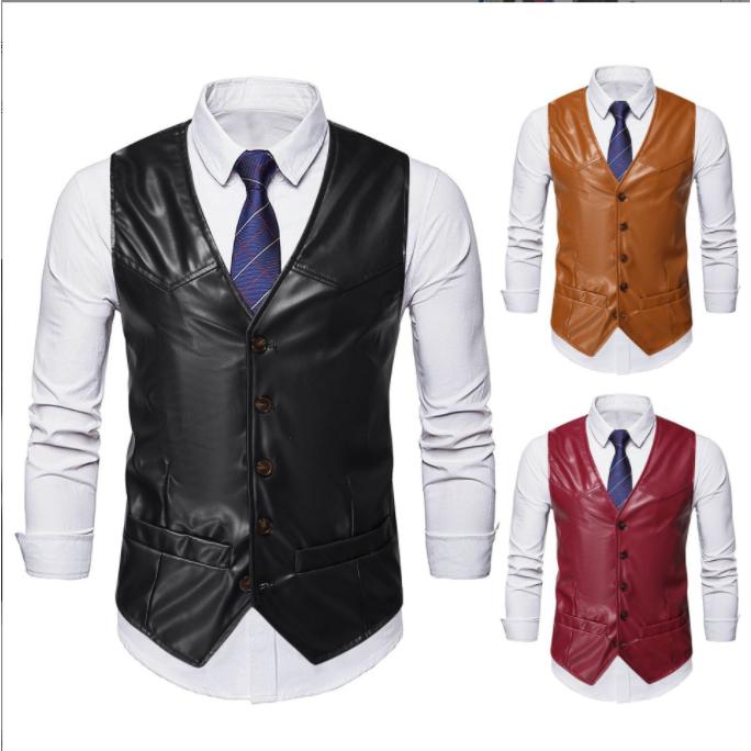 ベスト 革ベスト メンズベスト ライダースベスト ジャケット コート ノースリーブ バイク用 セットアップ風 新春(4.0)