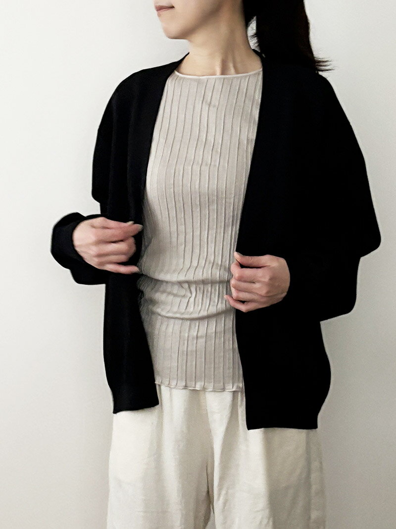 MAGLIFICIO MARE マグリフィシオ マーレ コットン ワイドリブ ボートネックタンクトップ イタリア ベーシックインナー レディース 丸胴編み 綿100% 太リブ ストレッチ 6501 2