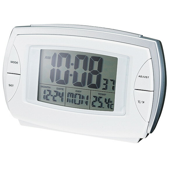 I.D.E.A. - 電波LCDアラームクロック (ID-LCR044W)