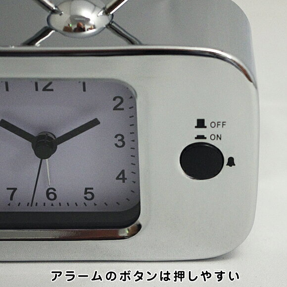 置き時計 置時計 目覚し フランス アラーム ミニチュア メタル 四角 見やすい かわいい テレビ 直輸入 女の子 男の子 アナログテレビ (EC-REV2181) [3]