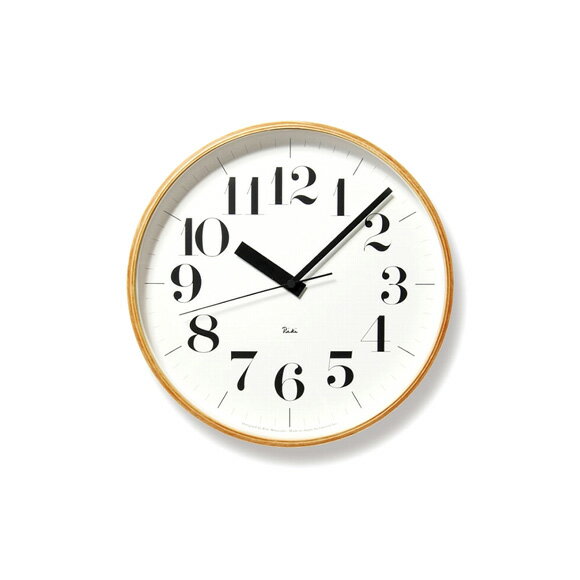 Lemnos レムノス 電波時計 掛け時計 渡辺力 渡辺 力 RIKI CLOCK リキ RIKI 30cm 木枠 シンプル （WR-08..