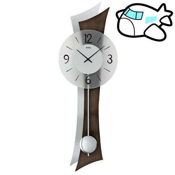 AMS 掛け時計 振り子時計 アナログ おしゃれ ドイツ製 AMS7425-1 納期1ヶ月程度　(YM-AMS7425-1)