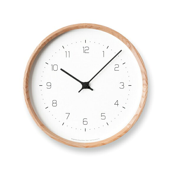 Lemnos レムノス 掛け時計 アナログ NEUT wall clock ニュート ウォール クロック ナチュラル 木目 (TL-KK22-0NT) [2]