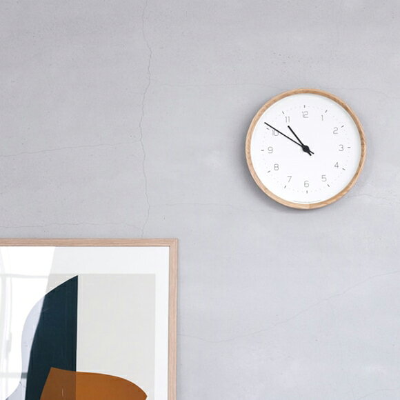 Lemnos レムノス 掛け時計 アナログ NEUT wall clock ニュート ウォール クロック ナチュラル 木目 (TL-KK22-0NT) [3]