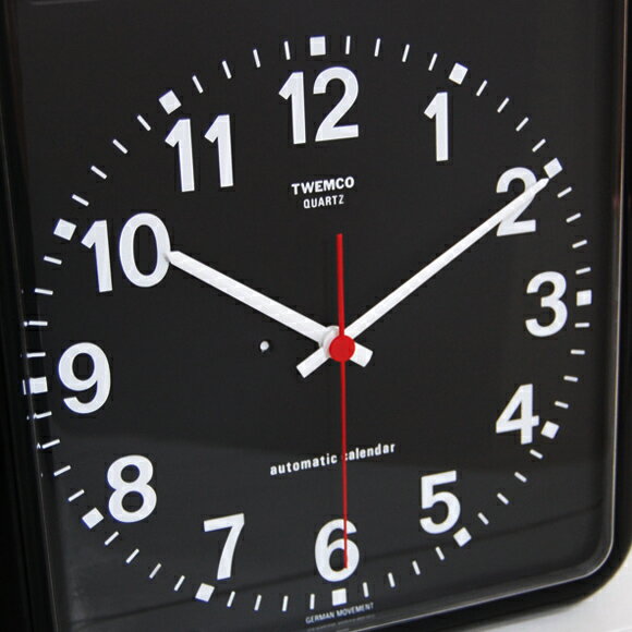 TWEMCO トゥエンコ 掛け時計 パタパタ時計 カレンダー表示 ロータリークロック　(OP-BQ-12A)