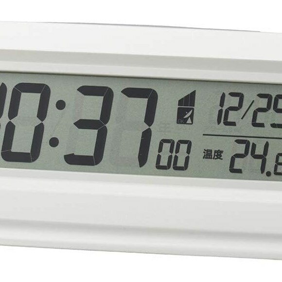 Rakuten - リズム(RHYTHM) 目覚まし時計 電波時計 暗所 自動 点灯 ライト 白 6.7x16x4.5cm 8RZ216SR03