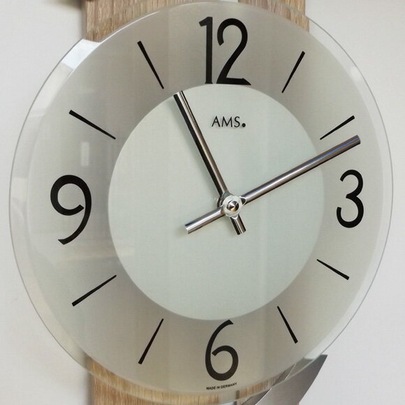 AMS 掛け時計 アナログ シルバー ドイツ製 AMS9546 納期1ヶ月程度 (YM-AMS9546) [3]