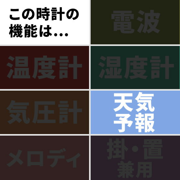エンペックス EMPEX 掛け時計 スイープ 音がしない 静音タイプ 天気予報 丸型 日本製 (EP-BW-5048)