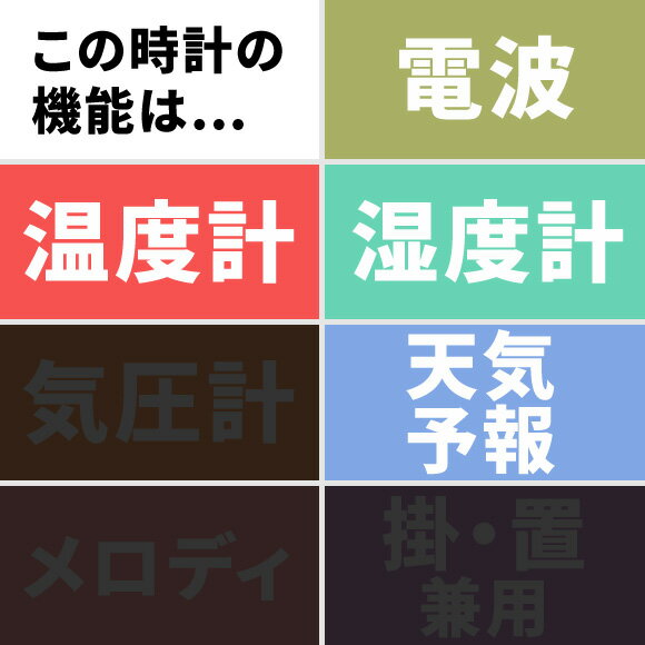 エンペックス EMPEX 掛け時計 電波時計 天気予報 温度計 湿度計 日本製 (EP-BW-878)