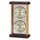 エンペックス EMPEX 置き時計 ゴールド スイープ 音がしない 静音タイプ 温度計 湿度計 タテヨコ兼用 日本製 (EP-EX-742)