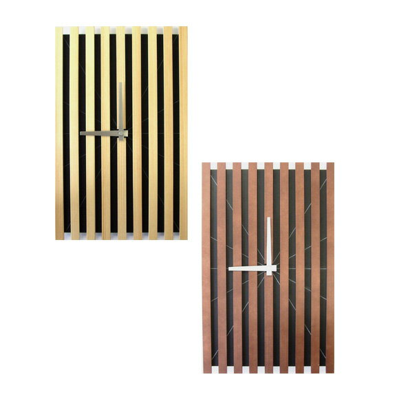 掛け時計 長方形 デザイン タペクロック シャープ ステップ 日本製　(FO-V0054)　のスペックサイズ縦25．2×横37．2×奥行3．5cm　520g素材天然木、メタル機能掛け時計、ステップ秒針備考単3乾電池×1本掛け時計 長方形 デ...