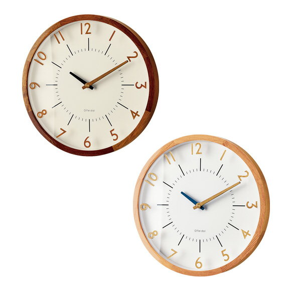 掛け時計 電波時計 シンプル モダン 木製　デザイン インテリア　オラント (IF-CL3350)