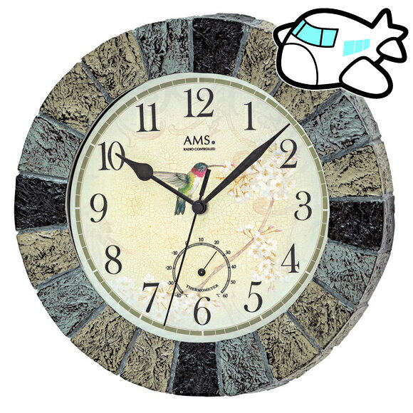 Rakuten - ドイツ AMS社 掛け時計 温度計 湿度計 納期1ヶ月程度 (YM-AMS5979)