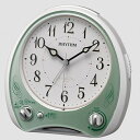 リズム時計 RHYTHM 置き時計 クオーツメロディめざまし時計 滑らかに動く連続秒針 38曲のオーロラサウンドメロディ アラーム アリアカンタービレN