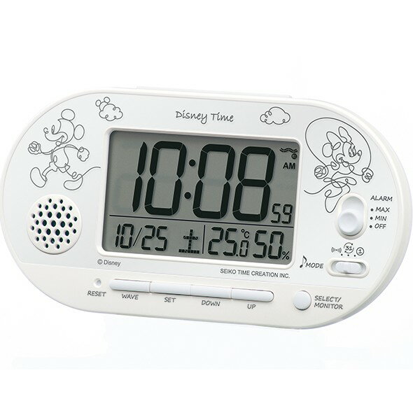 セイコー(SEIKO) キャラクター時計 目覚まし時計 電波時計 デジタル カレンダー 温度計 メロディ スヌーズ FD482W