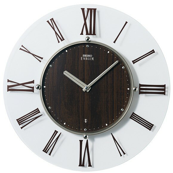 Rakuten - セイコー (SEIKO) EMBLEM 掛け時計 電波時計 アナログ HS560B (検) おしゃれ 音がしない 掛け時計 掛時計 かけ時計 木製 北欧