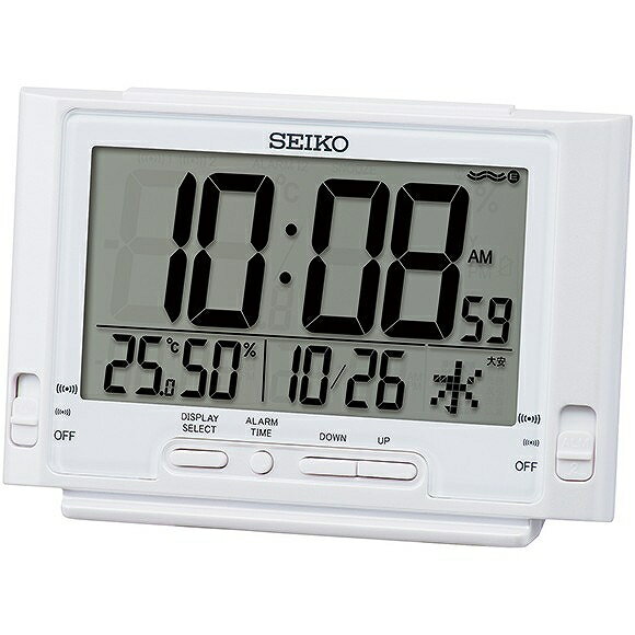 Rakuten - セイコー(SEIKO) 目覚まし時計 デジタル 温度湿度表示つき SQ320W
