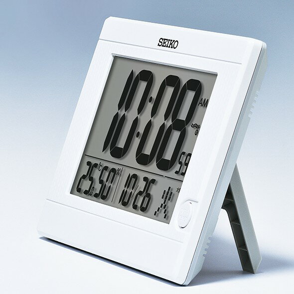 セイコー(SEIKO) 置き時計 デジタル 電波時計 掛置兼用 カレンダー 温度計 湿度計 SQ447W