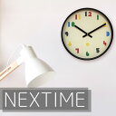 ネクスタイム NEXTIME 35cm 掛け時計 掛時計 アナログ 時計 秒針なし スイープ 音がしない 静音タイプ ポップ レトロ Bit (NT-7371)(3)