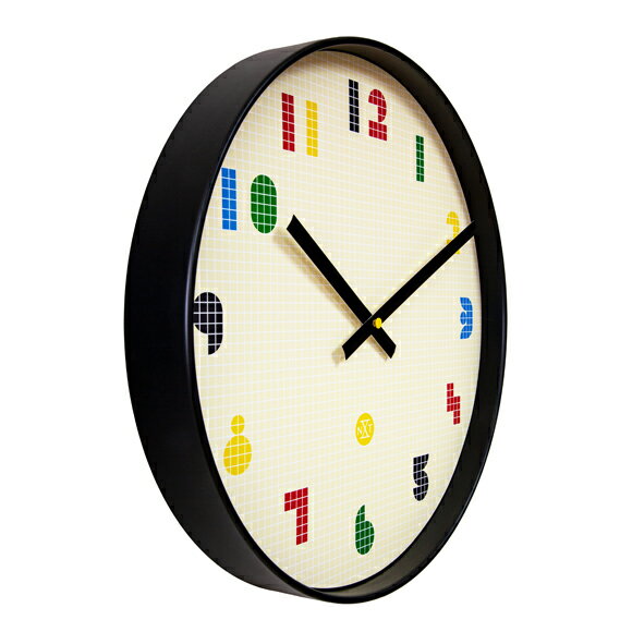 ネクスタイム NEXTIME 35cm 掛け時計 掛時計 アナログ 時計 秒針なし スイープ 音がしない 静音タイプ ポップ レトロ Bit (NT-7371) [3]