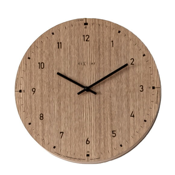NEXTIME ネクスタイム 木製 掛け時計 33cm アナログ 時計 秒針なし スイープ 音がしない 静音タイプ Bon (NT-J024)