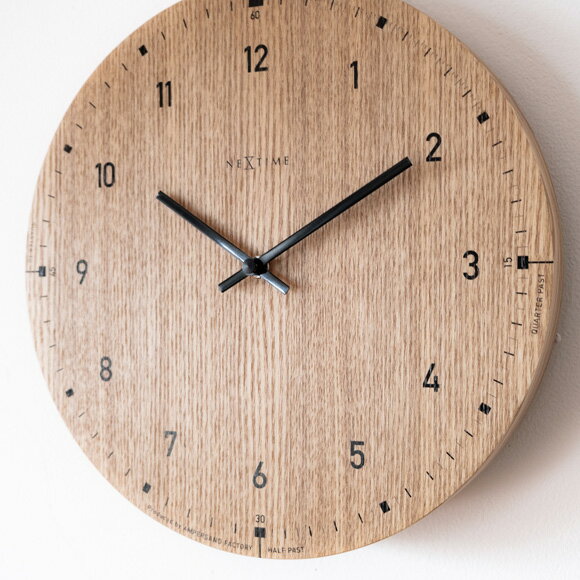 NEXTIME ネクスタイム 木製 掛け時計 33cm アナログ 時計 秒針なし スイープ 音がしない 静音タイプ Bon (NT-J024) [2]