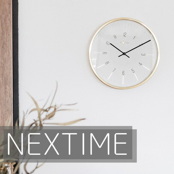 NEXTIME ネクスタイム　掛け時計 アナログ Hamon　(NT-J025)　のスペックサイズΦ330×D50mm、1.1kg素材アルミ、プラスチック、木ベニヤ（オーク）機能スイープムーブメント備考単3 乾電池 x1（別売）NEXTIM...