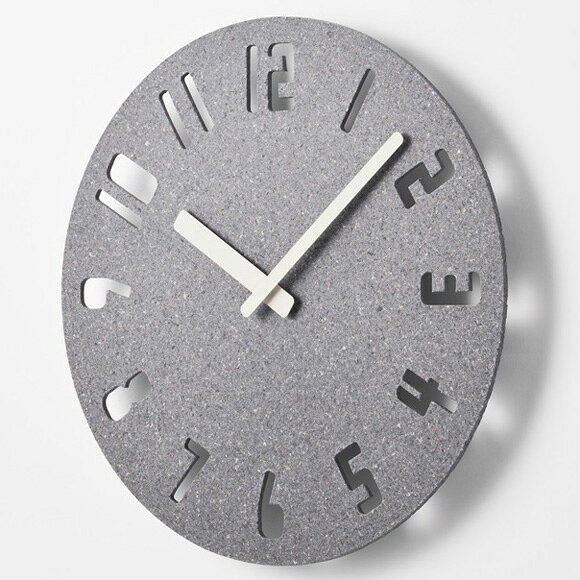 Lemnos レムノス 掛け時計 アナログ 日本製 リサイクル 秒針なし 風防なし 2針 ダークグレー PANECO CLOCK パネコクロック HIL22-10DGY (TL-HIL22-10D) [2]