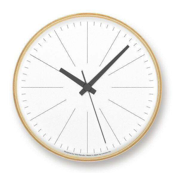Lemnos レムノス 掛け時計 25cm 小型 アナログ スイープ 音がしない 静音タイプ おしゃれ プライウッド..