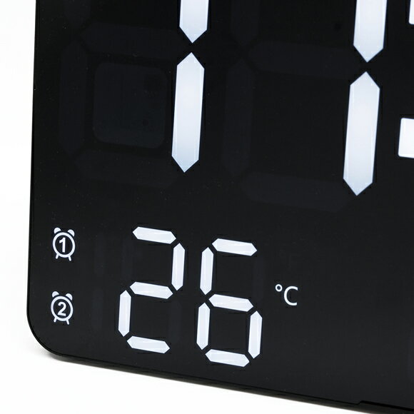 目覚まし時計 置き掛け兼用 デジタル LEDクロック ビエント SLW368 (TRI-SLW368) [2]