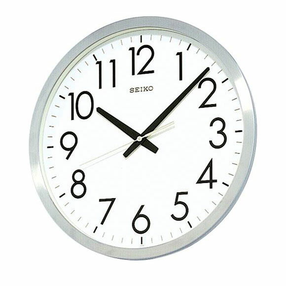 SEIKO(セイコー)掛け時計 オフィスタイプ(スタンダード)　のスペックサイズ直径350×34mm 950g素材金属枠:ステンレス ヘアライン仕上げ、前面:ガラス機能●スイープセコンド(毎秒スタート)備考一年保証。リチウムボタン電池SB-...
