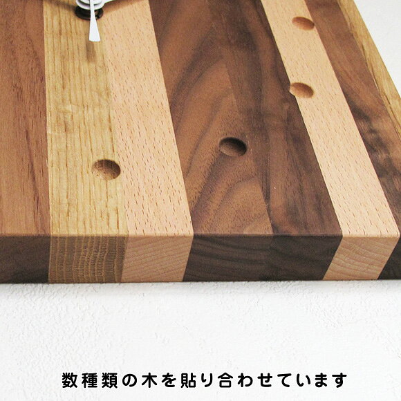 掛け 掛時計 時計 木製 天然 木 シンプル 木目 無垢 ムク 人気 リビング 会社 ロビー ナチュラル 送料無料 新築祝い 転居祝い 開店祝い 開業祝いハンドメイド寄せ木時計 モザイク角 (PM-0050250) [2]