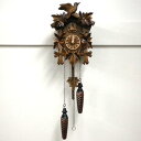 掛け時計 振り子 からくり 鳩時計 ハト はと カッコー 時報 ドイツ 木製 天然 木 ムク 森の時計 木製 からくり (MD-522QM)