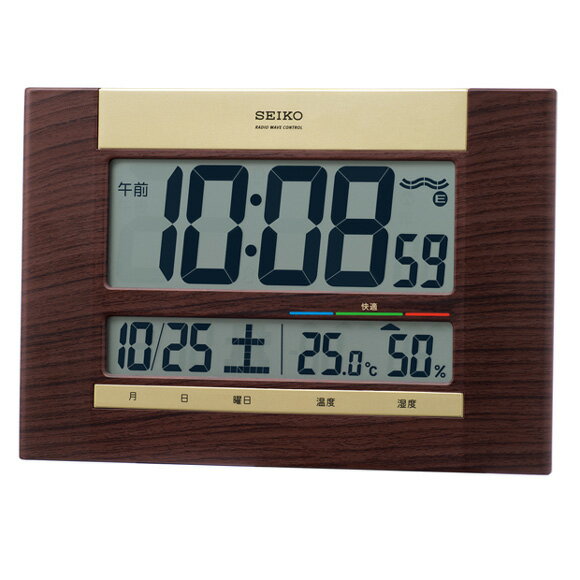 セイコー(SEIKO) 掛け時計 電波時計 カレンダー機能 温度 湿度 SQ440B