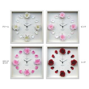 花の掛け時計（バラ）CRC5012 (検) 時計 掛け時計 掛時計 かけ時計 木製