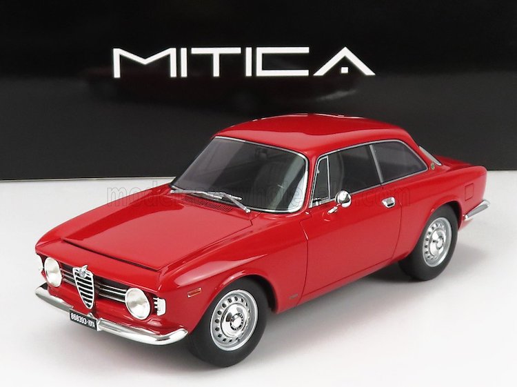 ߥ˥ 1/18 եᥪ ꥢ 1600 MITICA 1/18 ALFA ROMEO GIULIA SPRINT GT 1600 VELOCE 1965 INTERIOR BLACK ROSSO ALFA RED MITICA100014