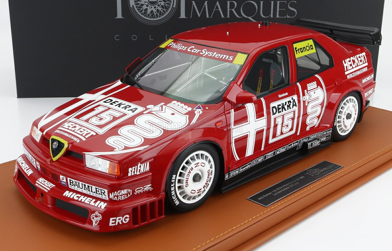 ミニカー 1/12 アルファロメオ 155 TOPMARQUES 1/12 ALFA ROMEO 155 V6 TI N 15 DTM SEASON 1993 GIORGIO FRANCIA RED TMR12-21D