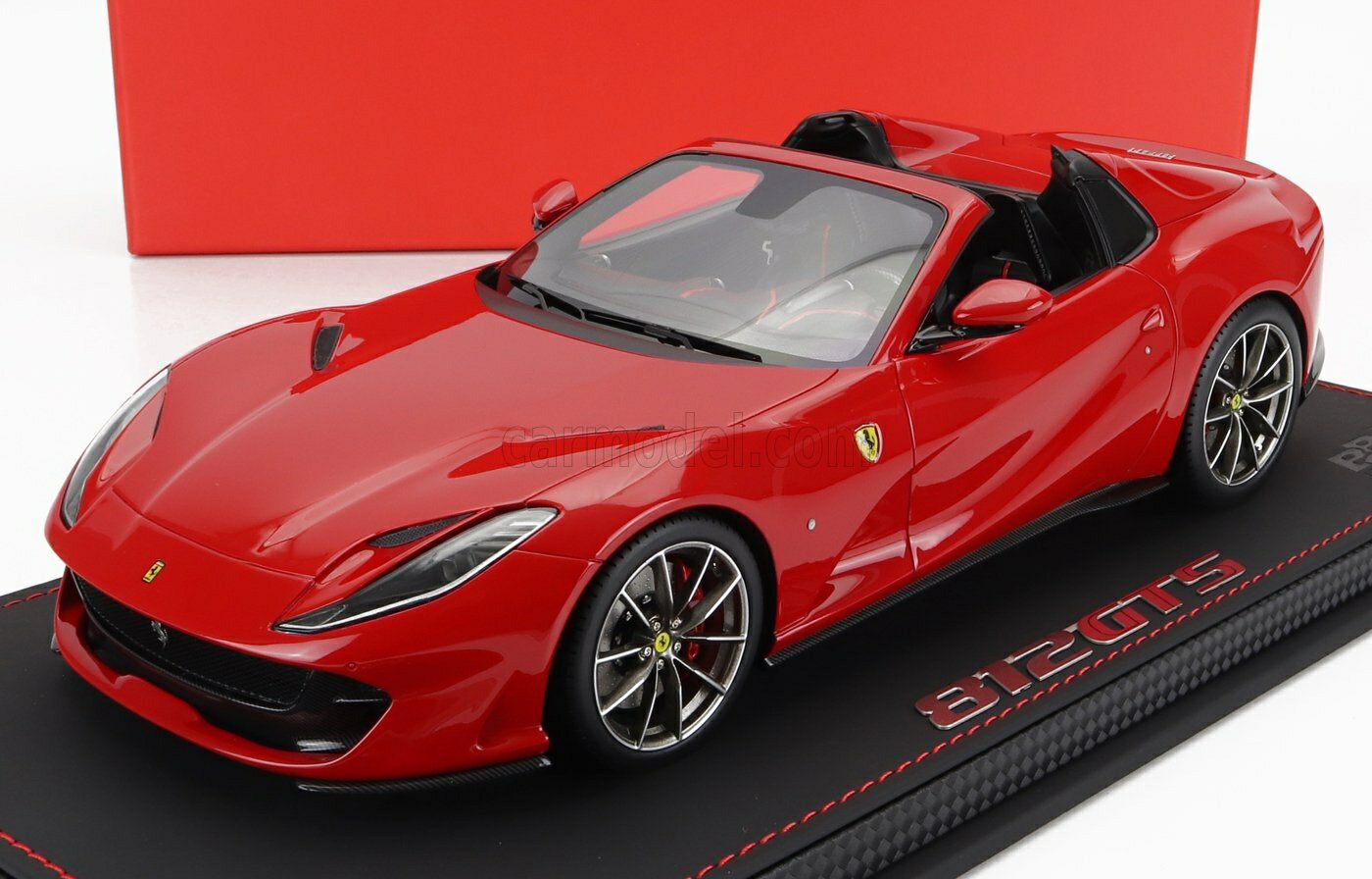 ミニカー 1/18 フェラーリ 812GTS BBR-MODELS 1/18 FERRARI 812GTS SPIDER 2019 ROSSO CORSA 322 - RED P18184L-VET